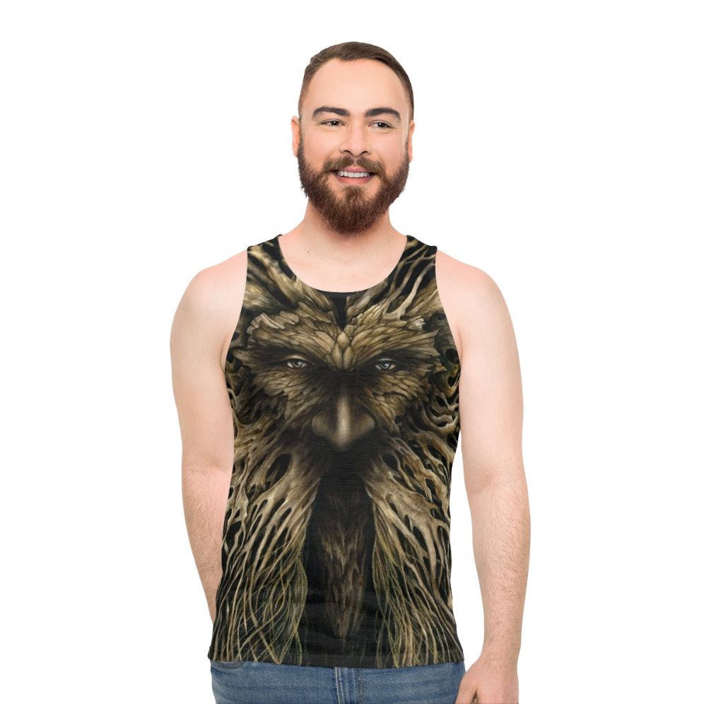 Green man unisex tank top