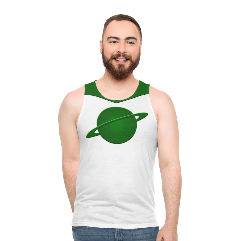 Eco-friendly green planet unisex tank top