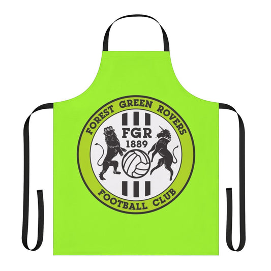 Forest Green Rovers FC inspired apron featuring the team's colors and logo