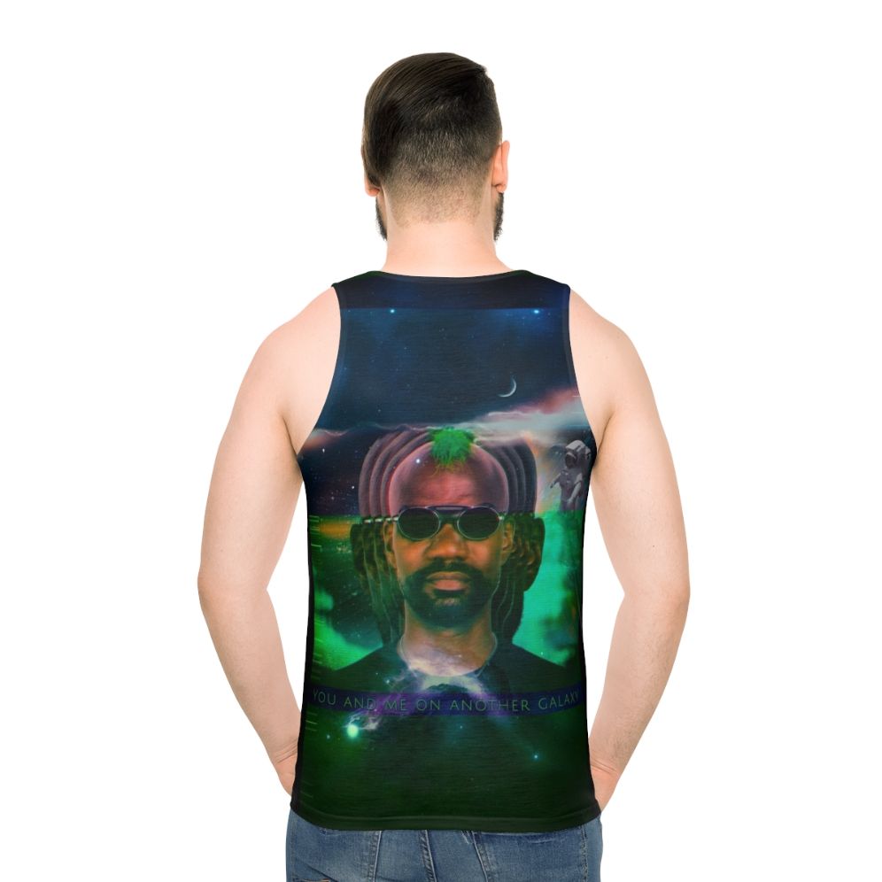 Green Velvet Unisex Tank Top with Galaxy Print