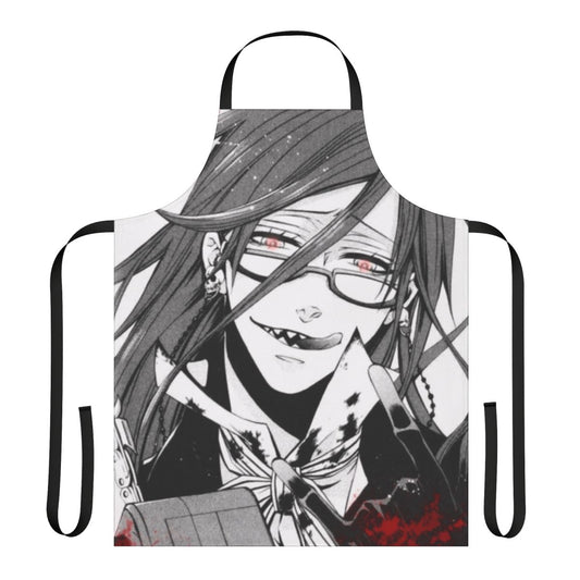 Grell Sutcliff-inspired bloody apron with black butler anime/manga theme