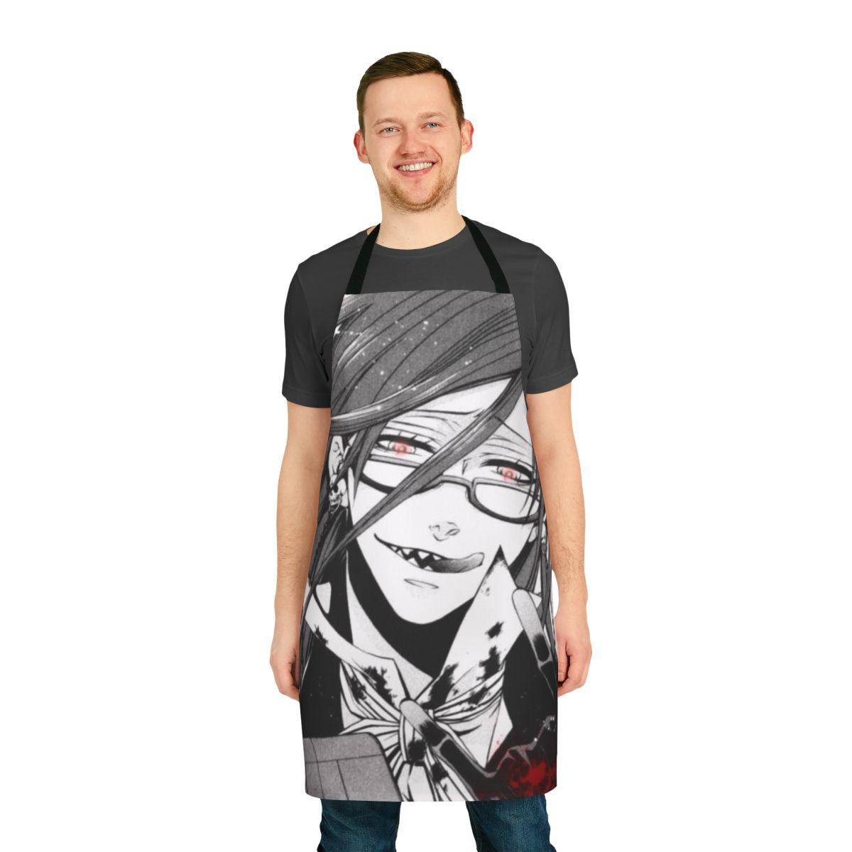 Grell Sutcliff-inspired bloody apron with black butler anime/manga theme