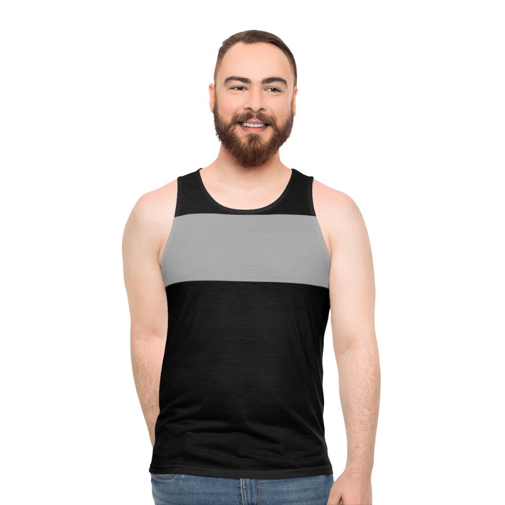 Grey Stripe Logan's Run Sandman Unisex Tank Top