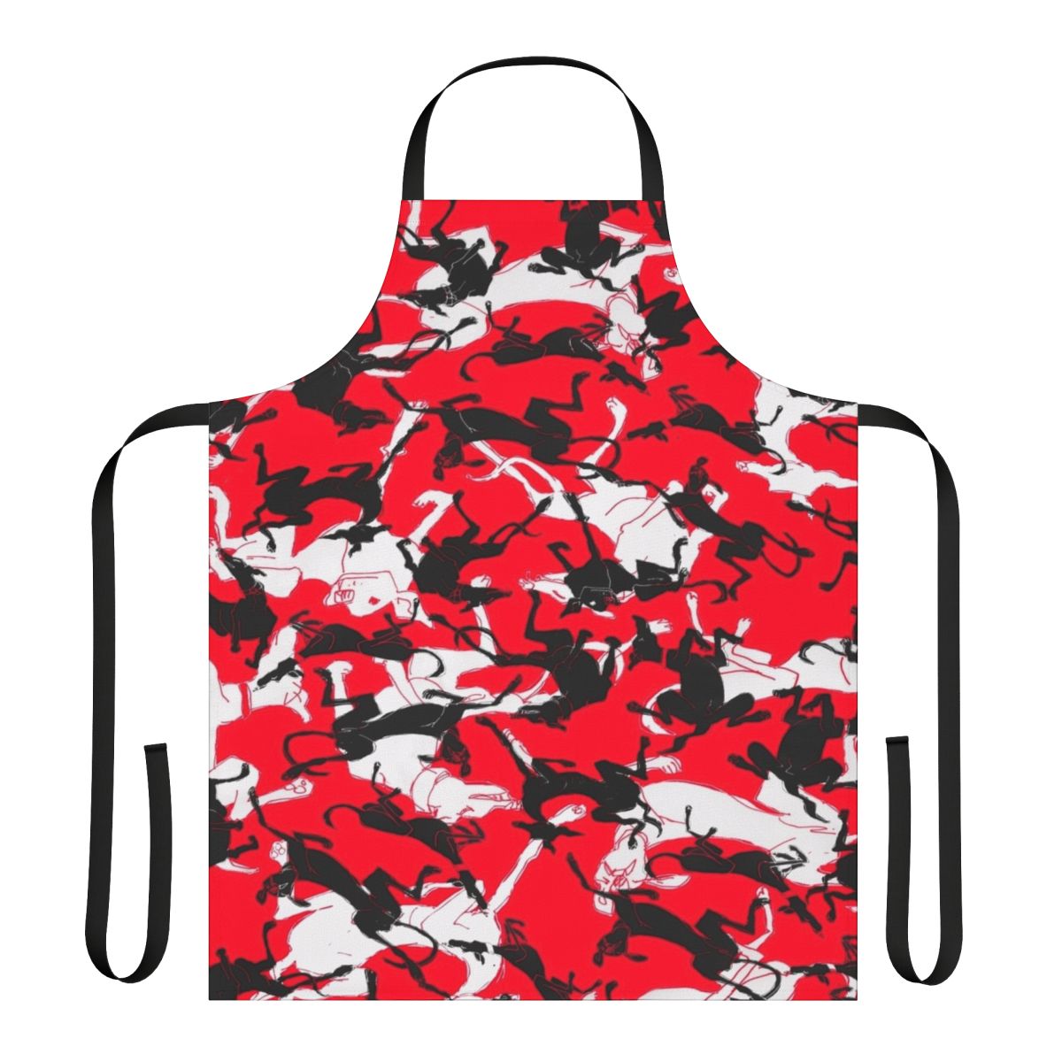 Apron featuring a print of sleeping greyhounds