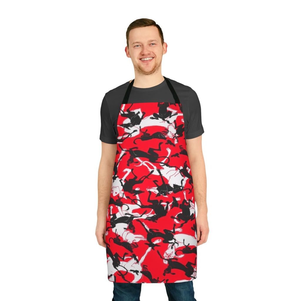 Apron featuring a print of sleeping greyhounds