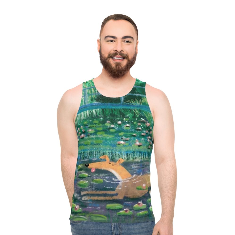 Greyhound Impressionism Unisex Tank Top
