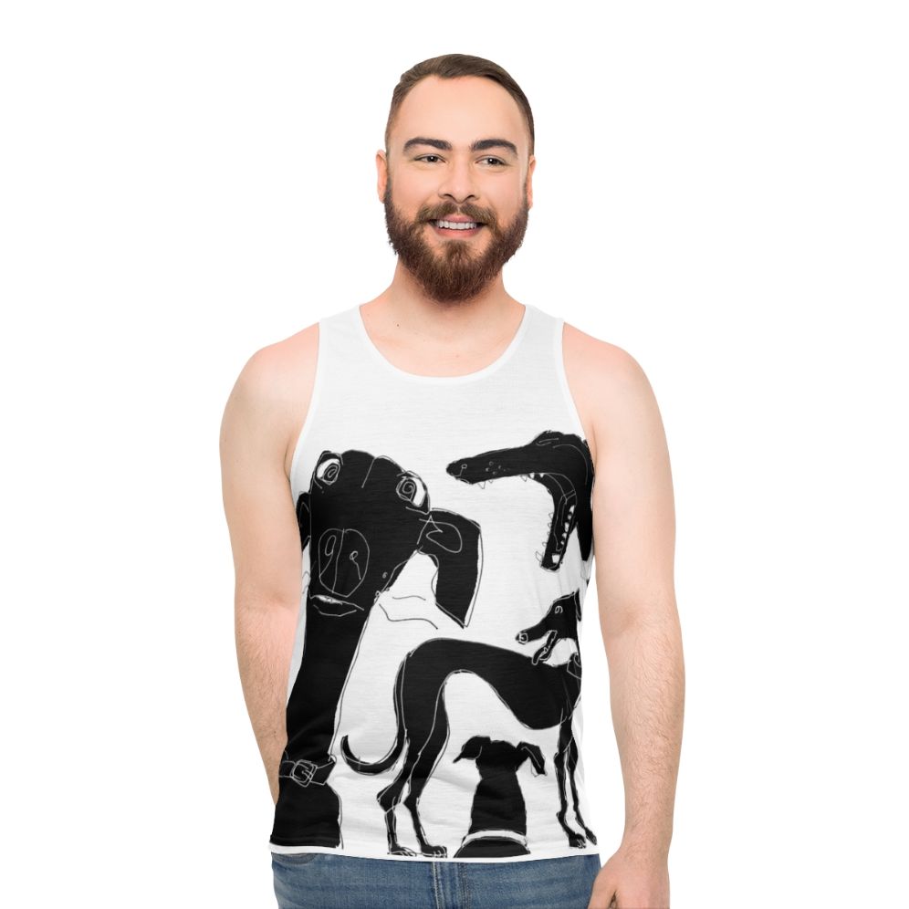 Greyhound Pixel Graphic Tank Top