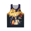 Grim Fandango unisex tank top with high contrast pixel art design