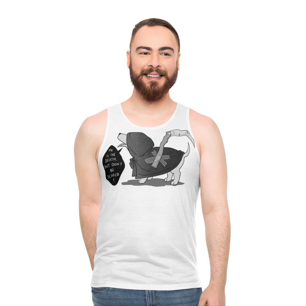Grim Reaper Dog Unisex Tank Top