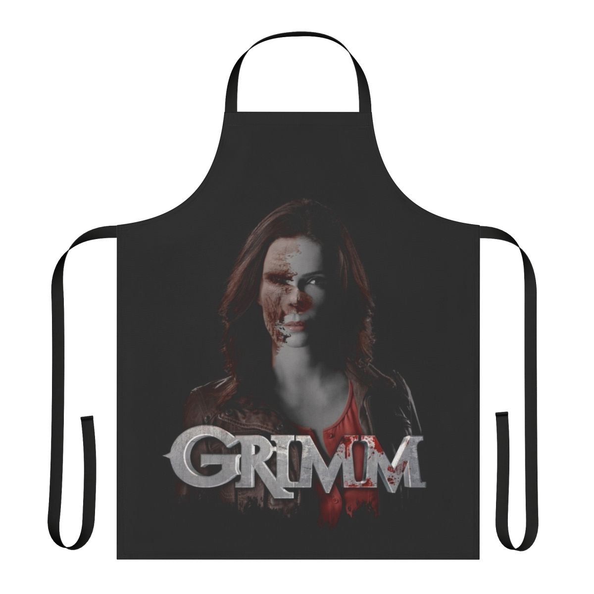 Grimm-inspired Juliette Hexenbiest fantasy apron featuring hexagonal design and supernatural elements
