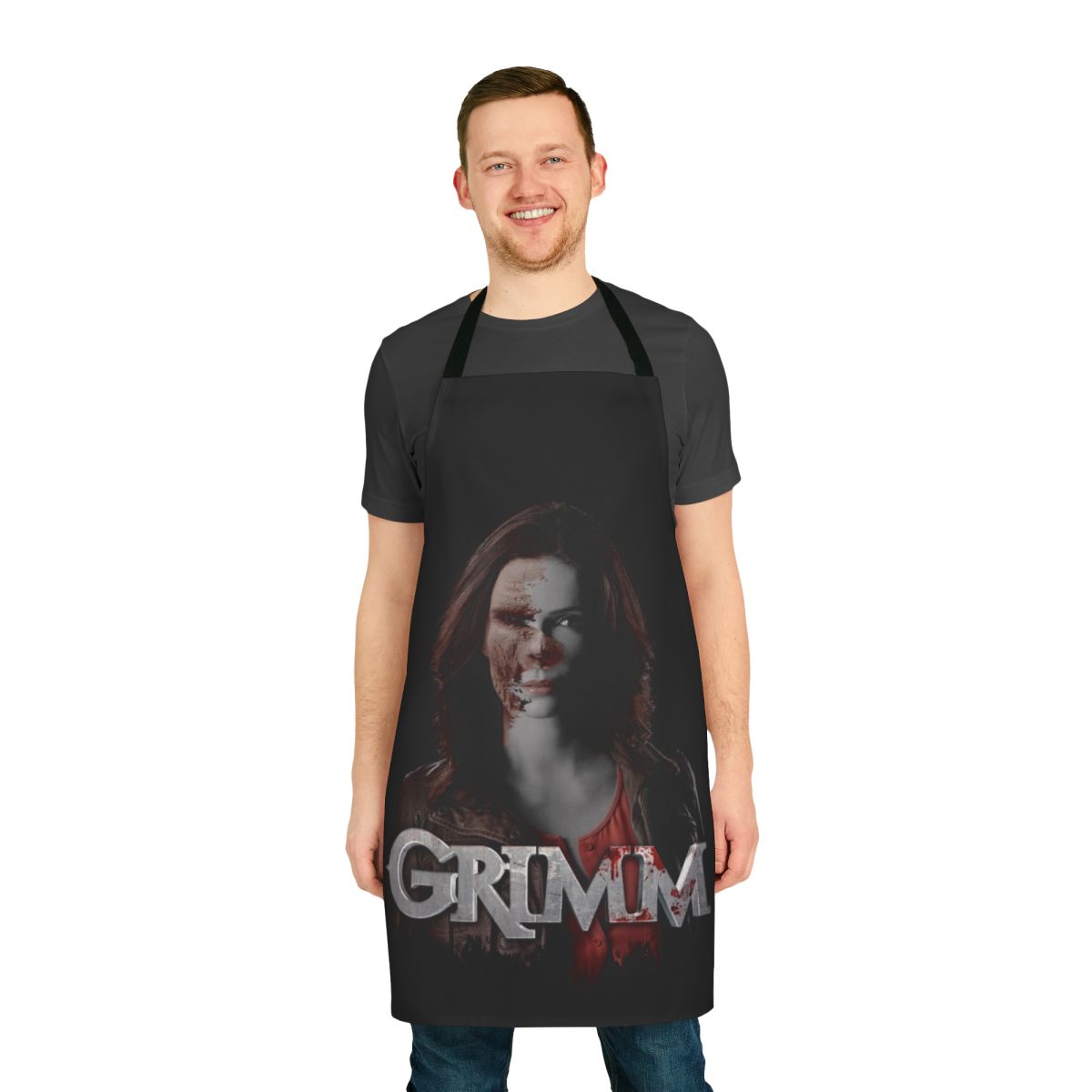 Grimm-inspired Juliette Hexenbiest fantasy apron featuring hexagonal design and supernatural elements