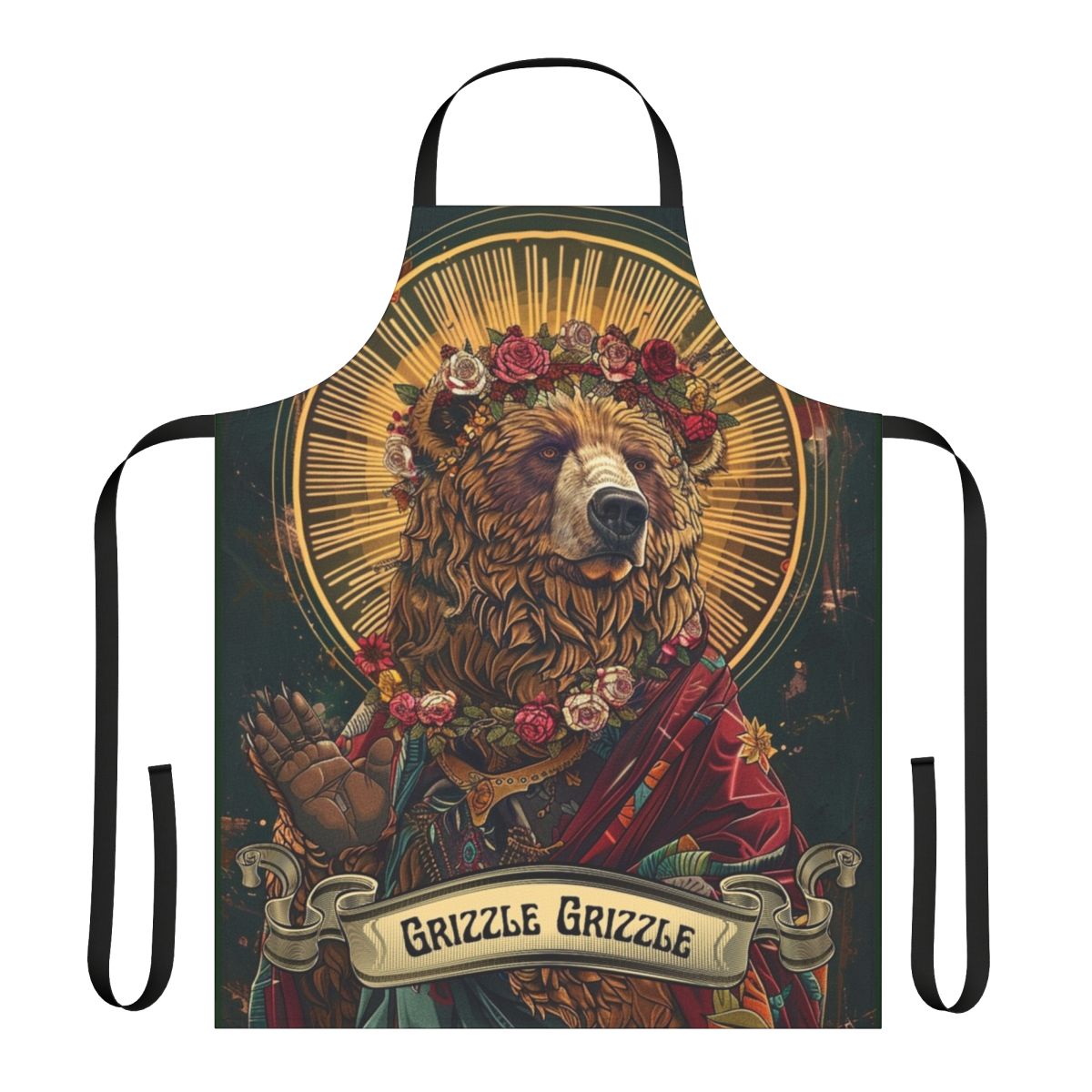 Grizzle Inspired Bear Feminist Apron for Cooking and Baking
