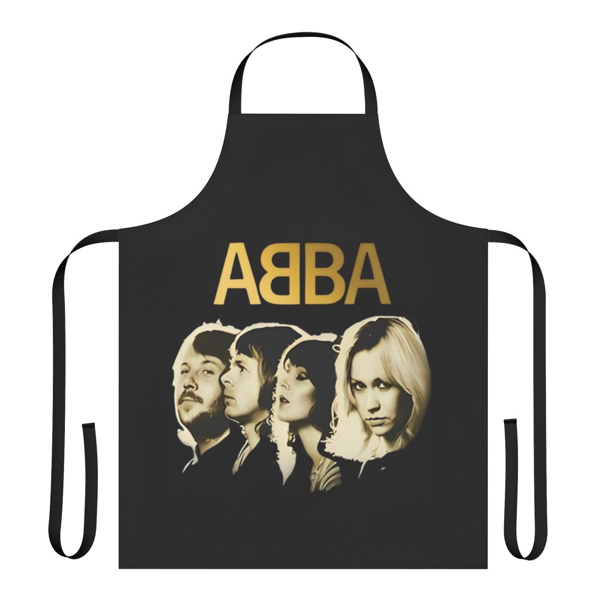 Retro-style apron featuring ABBA's iconic "Dancing Queen" imagery