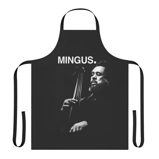 Apron featuring a stylized design inspired by legendary jazz pianist and composer Charles Mingus