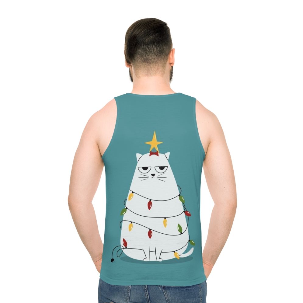 Grumpy Christmas Cat Unisex Tank Top