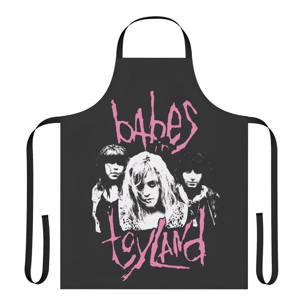 Grunge band-themed apron with Babes in Toyland-inspired design