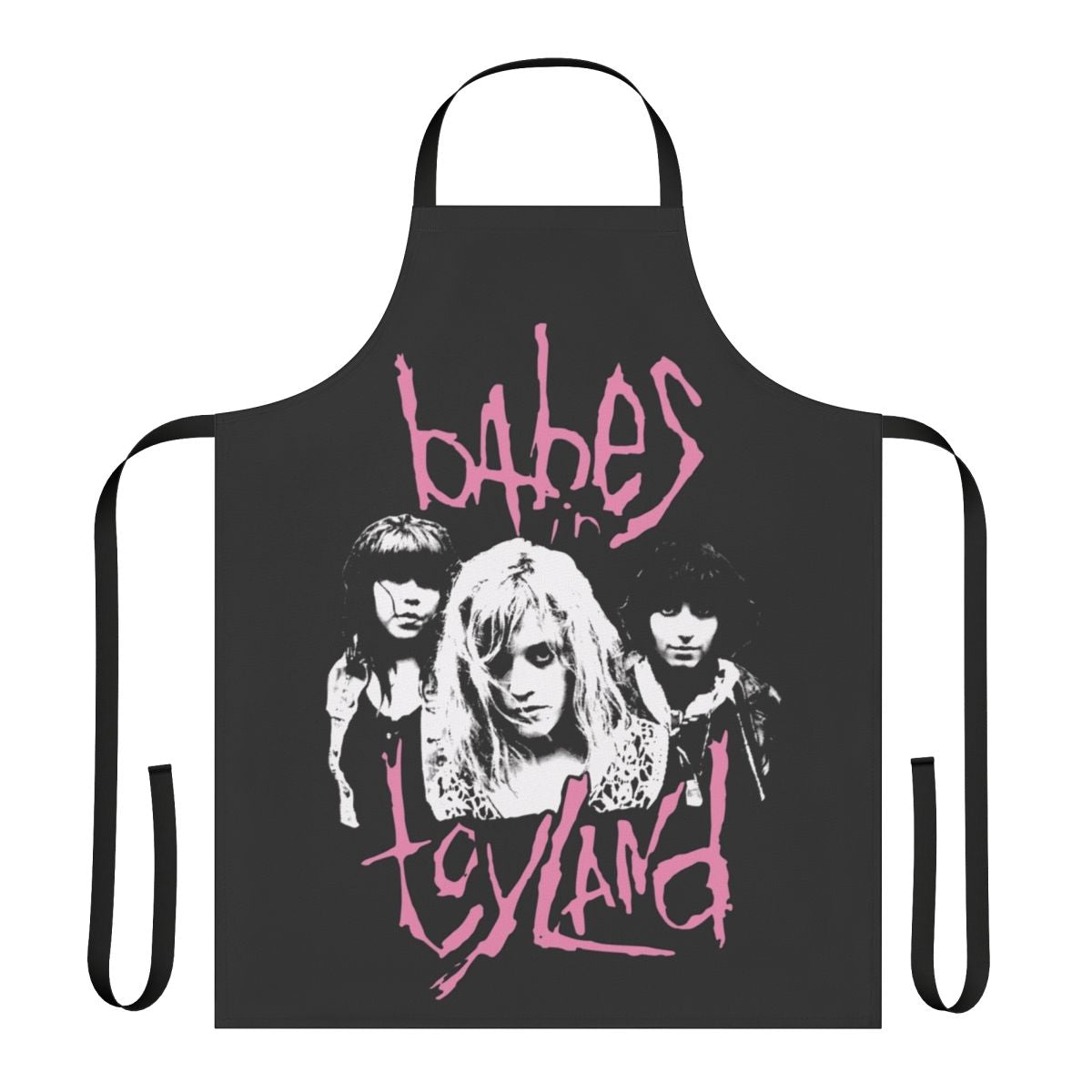 Grunge band-themed apron with Babes in Toyland-inspired design