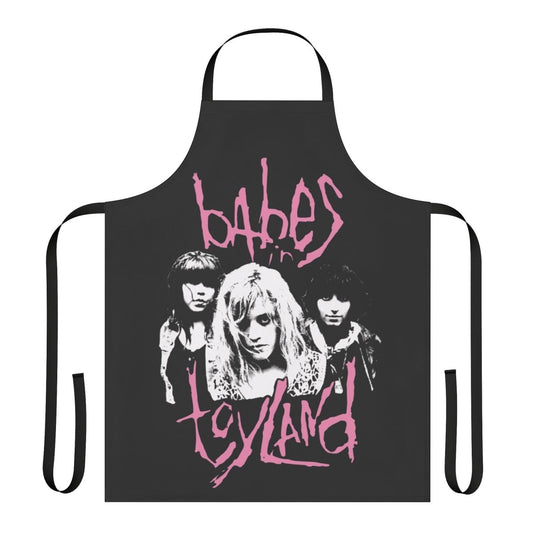 Grunge band-themed apron with Babes in Toyland-inspired design