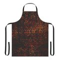 Grunge bronze tribal ethnic pattern design on a black apron