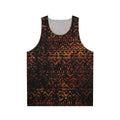 Grunge bronze tribal ethnic pattern unisex tank top