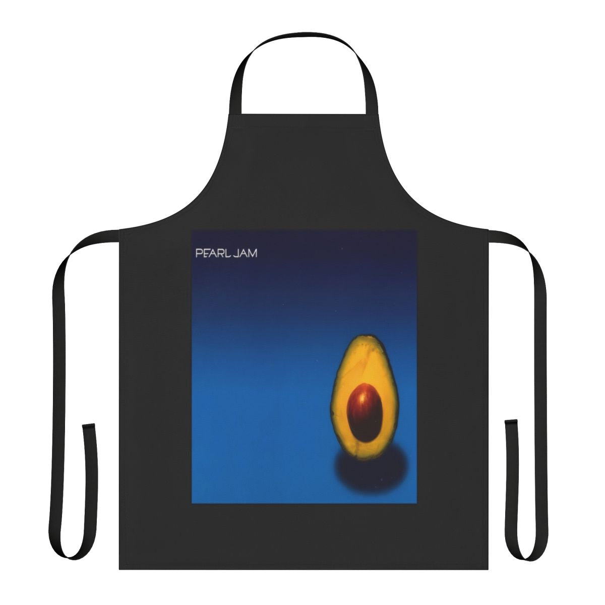 Pearl Jam fan apron featuring the band's iconic logo and album art