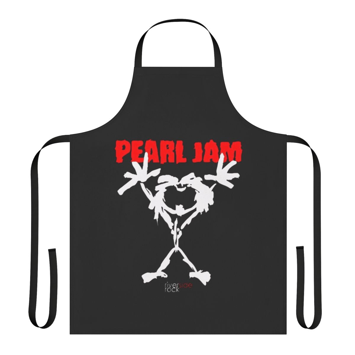 Pearl Jam inspired apron featuring the band's iconic logo and imagery