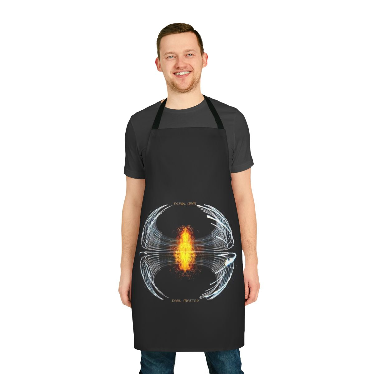 Pearl Jam inspired apron with grunge music and 90s Seattle punk design