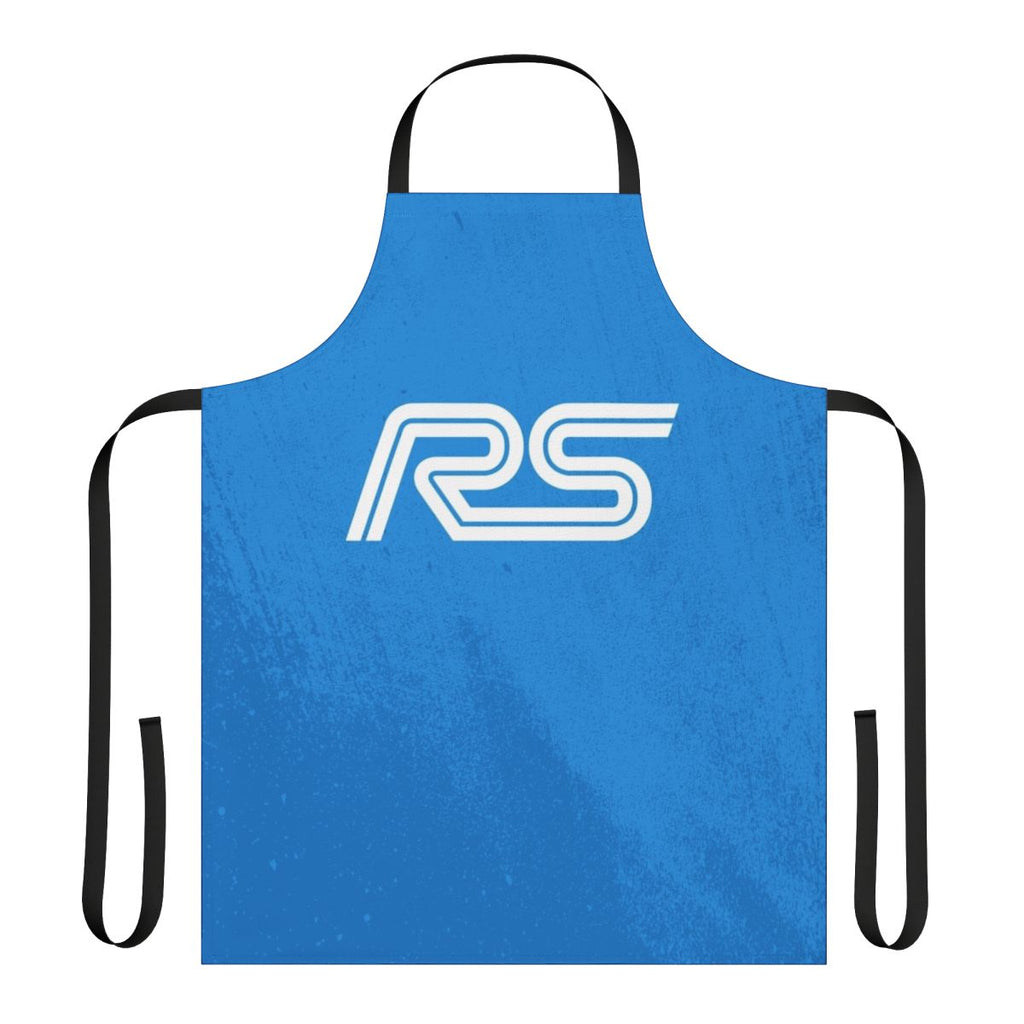 Grunge-style Ford RS logo printed on a durable, high-quality apron for car enthusiasts.
