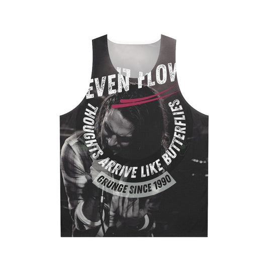 Unisex grunge tank top featuring Pearl Jam's 'Even Flow'