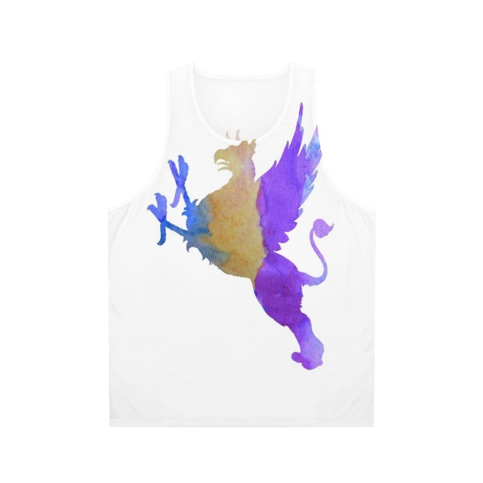 Gryphon unisex tank top with vibrant abstract animal art