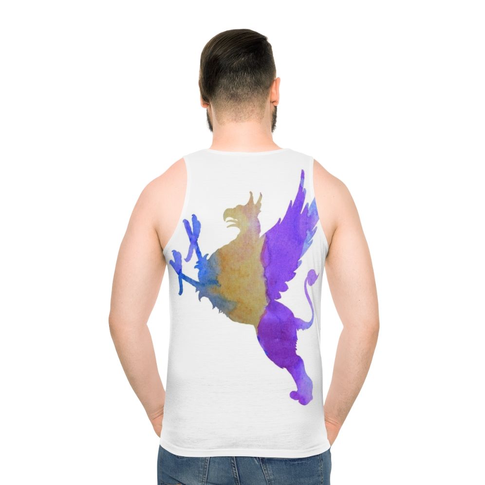 Gryphon unisex tank top with vibrant abstract animal art