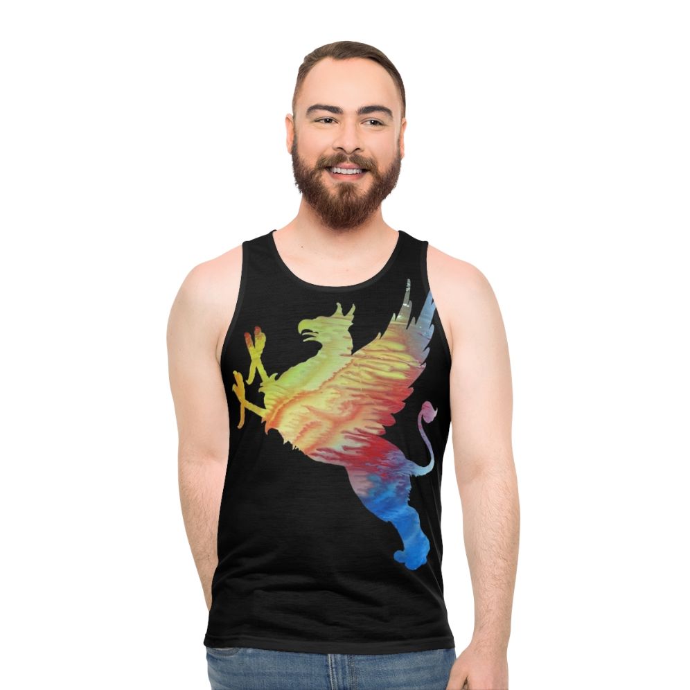 Gryphon unisex abstract watercolor tank top