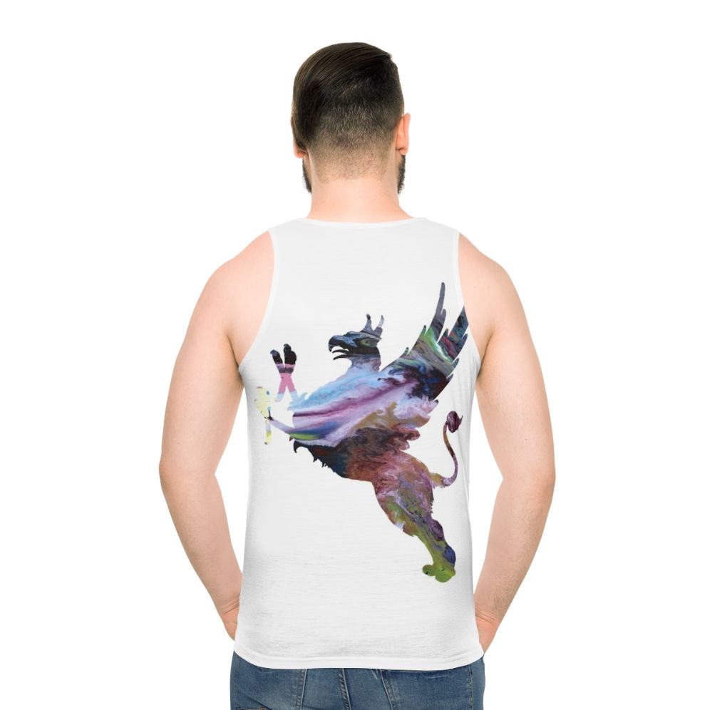 Gryphon unisex tank top with colorful mythological creature artwork