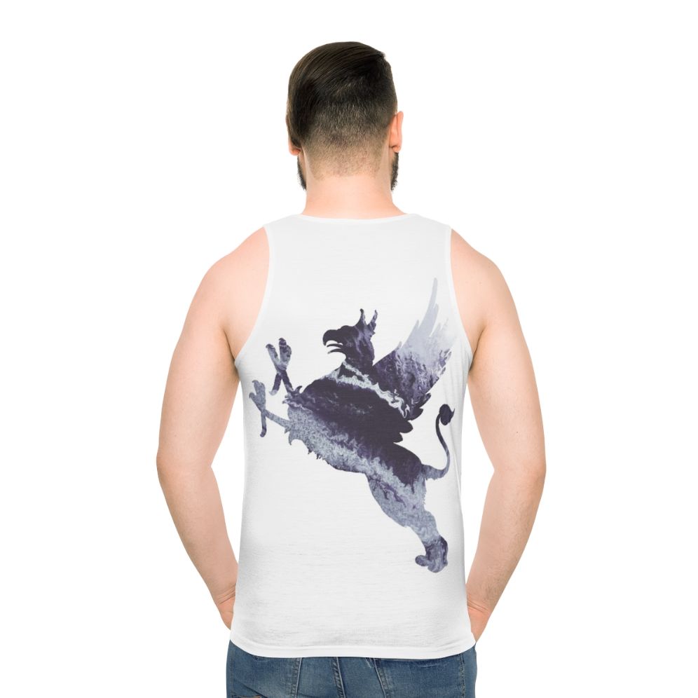 Gryphon unisex tank top with colorful abstract art