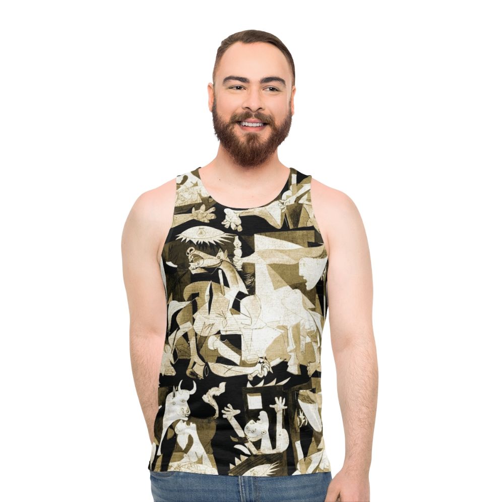 Guernica 2020 Unisex Textured Tank Top featuring Pablo Picasso's iconic painting