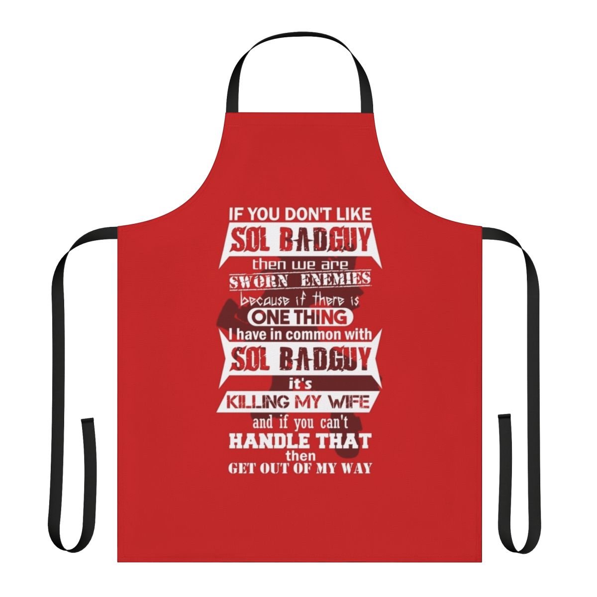 Apron with Guilty Gear character Sol Badguy design