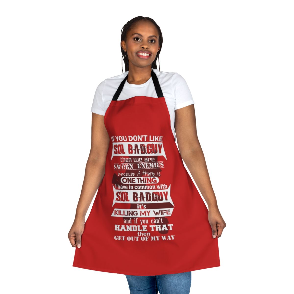 Apron with Guilty Gear character Sol Badguy design