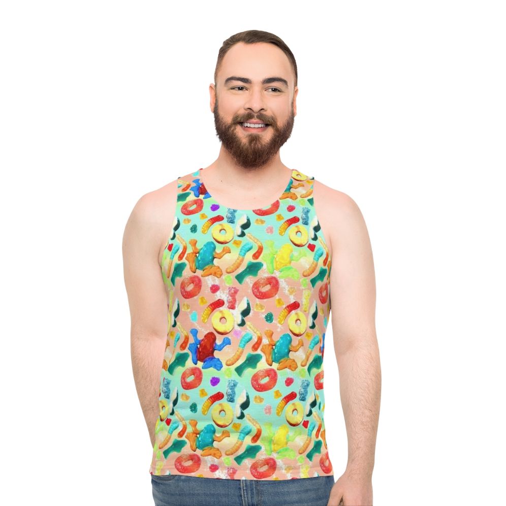 Gummy Galore Patterned Unisex Tank Top