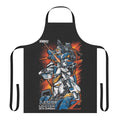 Gundam-inspired apron featuring mecha and anime-style design