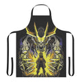 Gundam Barbatos-inspired apron featuring mecha robot and anime art