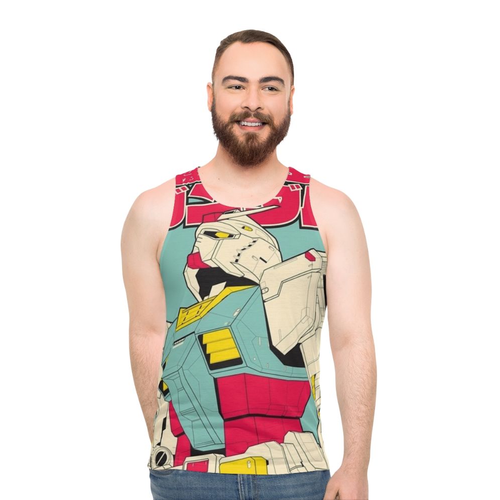 Gundam inspired unisex tank top