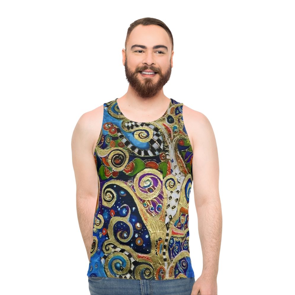 Unisex tank top featuring the iconic "Tree of Life" design by Gustav Klimt