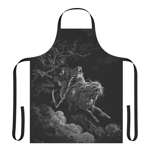 Gustave Dore inspired apron featuring the painting "Death on the Pale Horse"