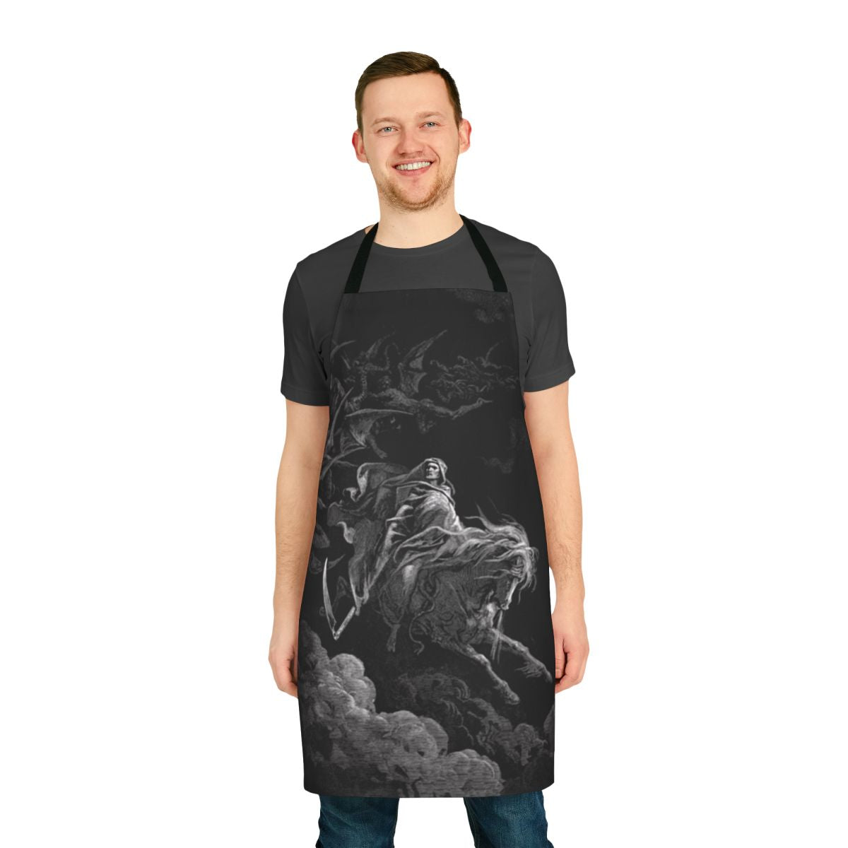 Gustave Dore inspired apron featuring the painting "Death on the Pale Horse"