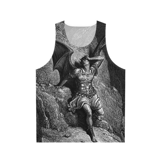 Gustave Dore's "Paradise Lost" Satan Profile Unisex Tank Top