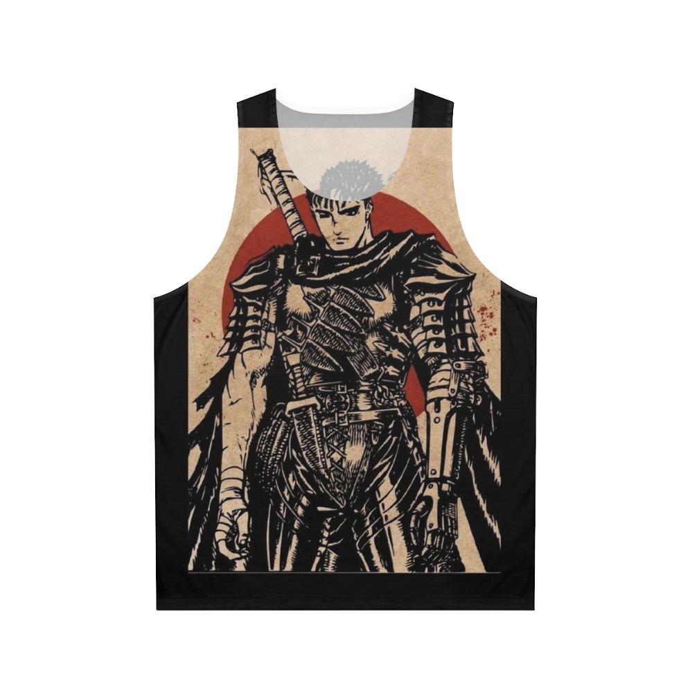 Unisex tank top with abstract guts design in Chinese-inspired style