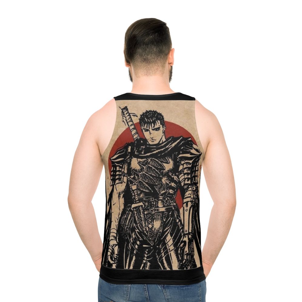Unisex tank top with abstract guts design in Chinese-inspired style