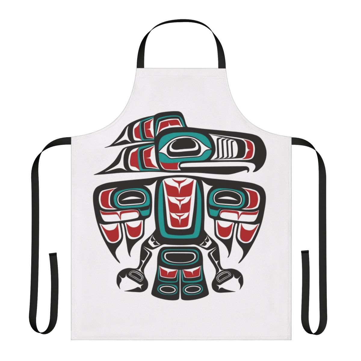 Haida Tlingit Raven Totem Apron featuring a traditional native design