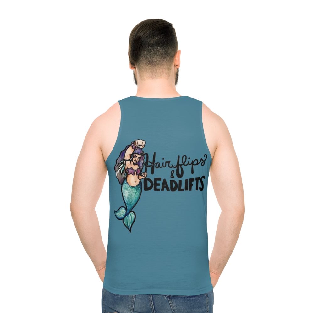Hair Flips and Deadlifts Unisex Fitness Tank Top