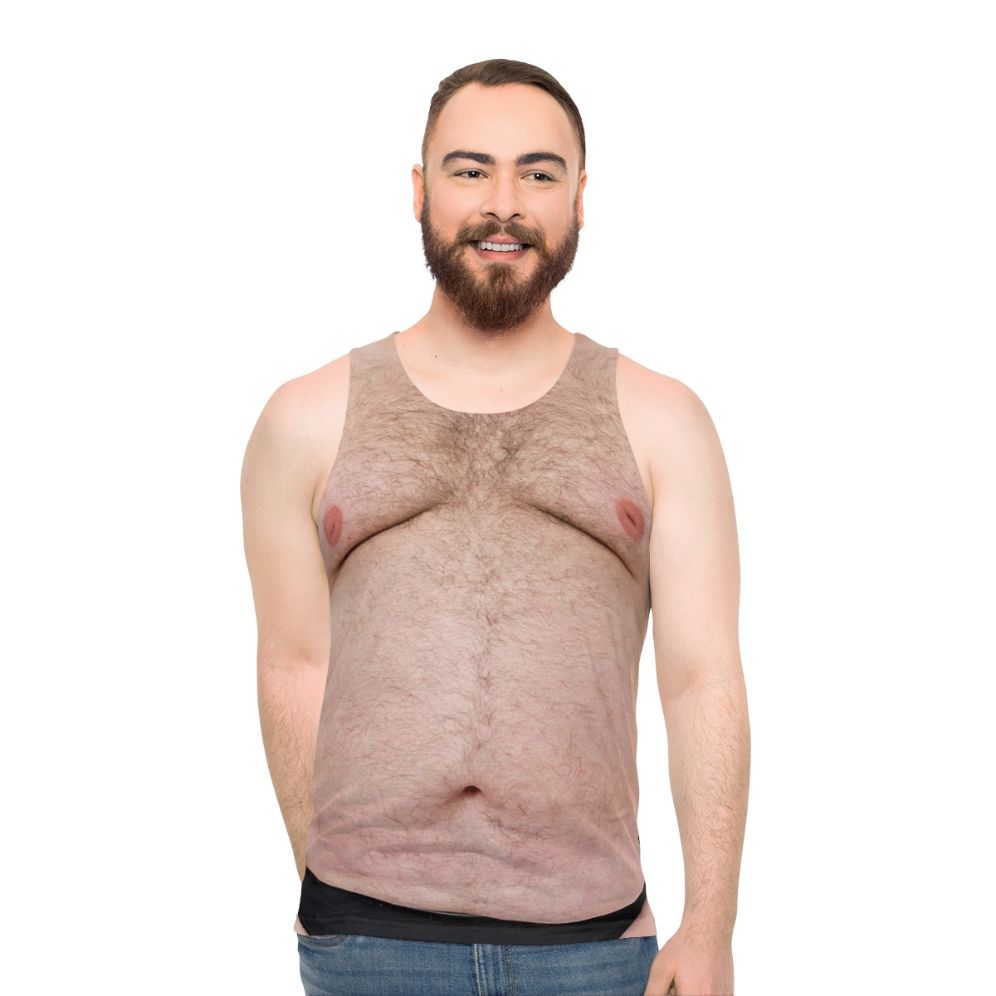 Hairy Belly Funny Unisex Tank Top